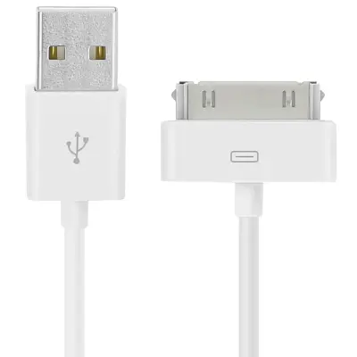USB kabel Apple konektor, 30-pin - bel