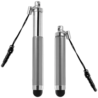 Zložljivo digitalno pero za zaslon na dotik - 3,5 mm vtičnica, srebrna sponka