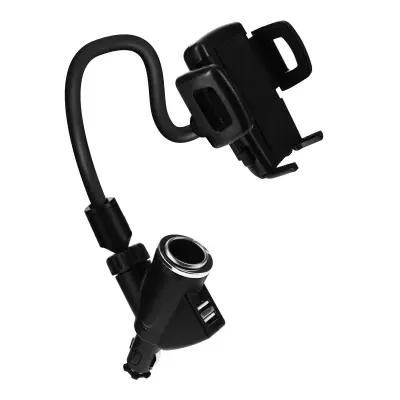 Univerzalno avtomobilsko držalo za pametni telefon z 2x USB vhodoma in vticnico za vžigalnik