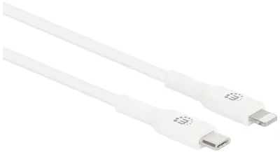 MANHATTAN USB-C na Lightning kabel za sinhronizacijo/polnjenje USB-C moški na Apple MFi-certificiran 8-pin Lightning moški 2 m za iPhone/iPad/iPod 480