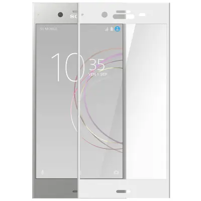 Zaslon Xperia XZ1 iz kaljenega stekla, proti eksplozijam zaščiten, bela