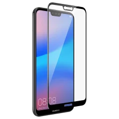 9H kaljeno zaščitno steklo za Huawei P20 Lite, barvni robovi – črna