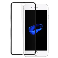 Folija iz kaljenega stekla iz titana za iPhone 7 in iPhone 8 - črn obris