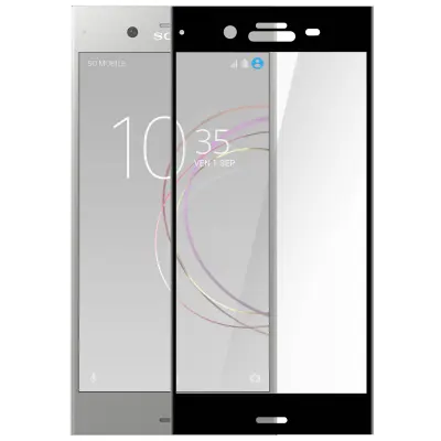 Xperia XZ1 kaljeno steklo, protieksplozijsko odporna folija proti lomljenju zaslona - črna