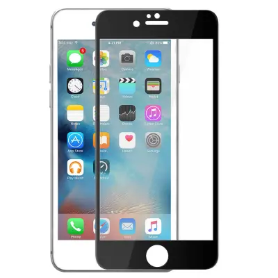 Integrirana folija iz kaljenega stekla s crnimi konturami - Popolna oprijemljivost str. Apple iPhone 6 in 6S