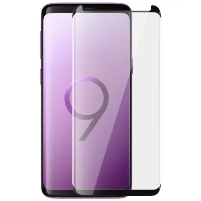 Folija iz kaljenega stekla z ukrivljenimi robovi Crna str. Samsung Galaxy S9 Plus