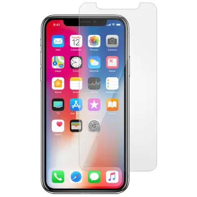Zaščita zaslona iz kaljenega stekla za Apple iPhone X, trdota 9H, odporna na zlom