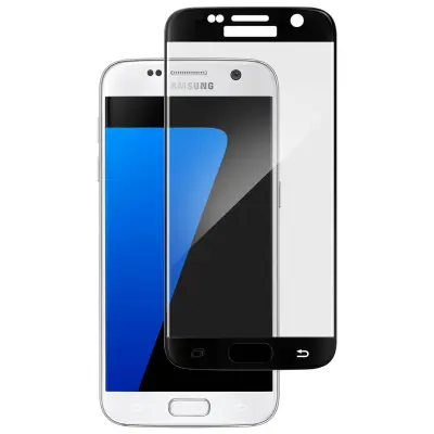 Ukrivljeno kaljeno zaščitno steklo za Samsung Galaxy S7 – črno