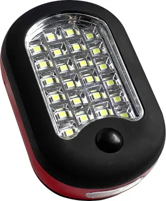 Svetilka s 24 SMD in 3 LED lučmi z magnetom in kavljem Eufab 13495  led delovna luč  baterijsko