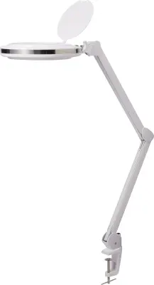 TOOLCRAFT 730 lm 127 mm (5 palcev) zatemnjena LED povečevalna svetilka z 8D 3X objemko TOOLCRAFT TO-7567479 LED-svetilka z lupo Faktor povečave: 3.0 x