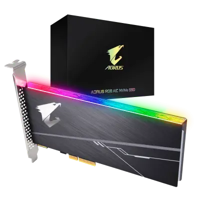 GIGABYTE GB Eros RGB AIC NVME SSD 512 GB SSD pogon