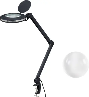 TOOLCRAFT    2178491    LED povečevalna svetilka črna 5;quot, 127 mm z nastavkom na objemko 5D 1,75x