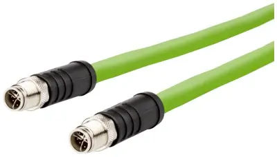 Metz Connect 142M6X11050 M12 omrežni kabel CAT6a SF/UTP 5 m zelena PUR plašč, kislinsko odporen, odporen na ozon, UV odporen, primeren za verigo za sp