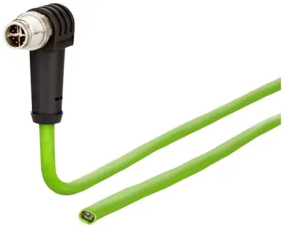 Metz Connect 142M2XA0010 M12 omrežni kabel CAT6a S/FTP 1 m zelena PUR plašč, kislinsko odporen, odporen na ozon, UV odporen, primeren za verigo za spe