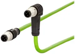 Metz Connect 142M1D19020 M12 omrežni kabel CAT5e SF/FTP 2 m zelena PUR plašč, kislinsko odporen, odporen na ozon, UV odporen, primeren za verigo za sp