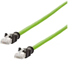 Metz Connect 142M2X55050 RJ45 omrežni kabel CAT6a S/FTP 5 m zelena PUR plašč, kislinsko odporen, odporen na ozon, UV odporen, primeren za verigo za sp