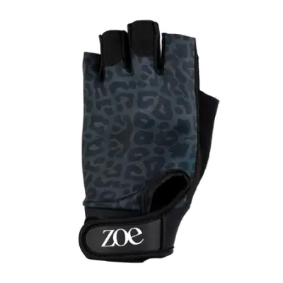Zoe Printed Fitness Gloves, Leopard - XXS