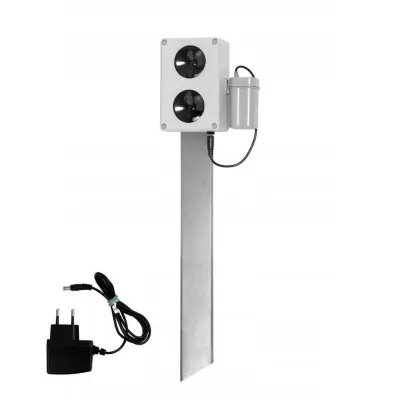 Profesionalni ultrazvočni odganjalec miši, podgan in kun IP65 z dvema zvočnikoma in stojalom na napajalnik 6V ali baterije 4xAA EU proizvod