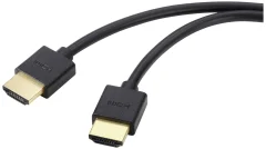 SpeaKa Professional HDMI priključni kabel HDMI-A  vtič\, HDMI-A  vtič 2.00 m črna Ultra HD (8K)\, High speed-HDMI\, prilagodljiv HDMI kabel SP-11004212