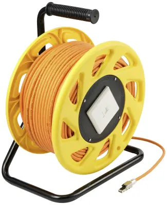 Renkforce RJ45 omrežni kabelski boben CAT 6a (neobdelani kabel CAT7) S/FTP 50 m oranžna brez halogena