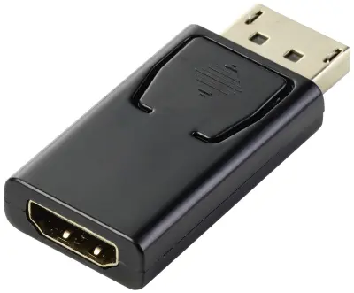 Renkforce RF-5506962 DisplayPort / HDMI adapter [1x moški konektor DisplayPort - 1x ženski konektor HDMI] črna pozlačeni konektorji