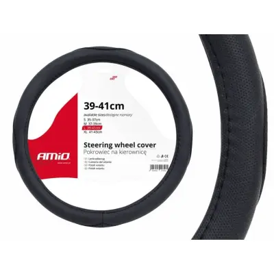 Prevleka za volan črna L (39-41cm)