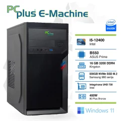 PCPLUS E-MACHINE i5-12400/16GB/500GB/W11H namizni računalnik