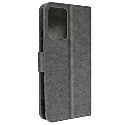 Siva preklopna torbica z držalom za kartico za Redmi Note 12 4G