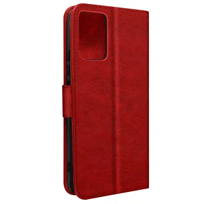 Držalo za kartico Red Flip Case za Xiaomi Redmi Note 12 5G in Poco X5 Pro.