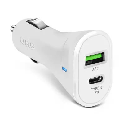 SBS AVTOPOLNILEC 12/24V 1X TYPE-C IN 1X USB-A