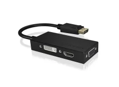 ICY BOX DisplayPort adapter [1x moški konektor DisplayPort - 1x DVI\, ženski konektor VGA\, ženski konektor HDMI] IB-AC1031