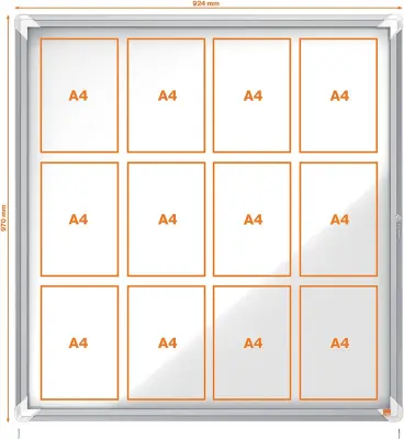 Tabla oglasna nobo zunanja magnetna s ključem 12xa4 924x970mm 1902581