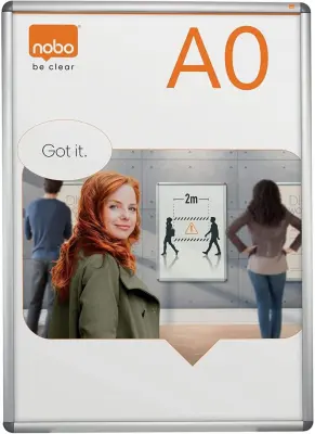 Okvir za sliko a0 841x1189 aluminij nobo s klip pripenjanjem