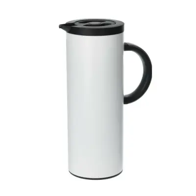 Termo vrč 1l / 11xh30cm / bel / inox, steklo