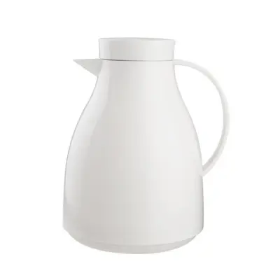 Termo vrč 1l / bel / plastika, steklo