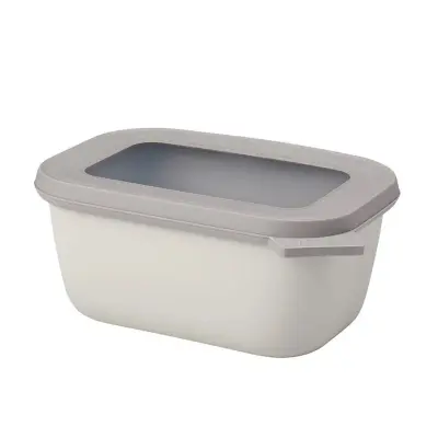 Cirqula posoda za shranjevanje 1,5l / 21,2x16,2x8cm / nordijsko bela / plastika PP, TPE