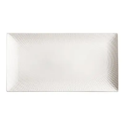 Krožnik Diamonds 35x19cm / pravokoten / bel / porcelan