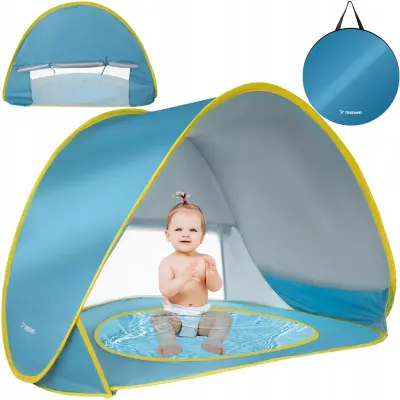Popup polodprti šotor za plažo z bazenom 65x115x80cm