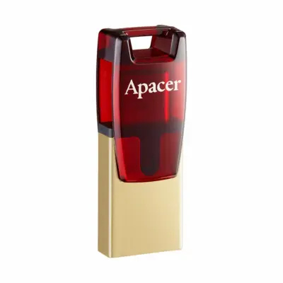 APACER USB 3.2 TipC ključ  64GB AH180 OTG rdeč