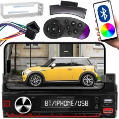 12V 1DIN Mobile avtoradio 4x50W MP3 2x USB Bluetooth pametno držalo RGB