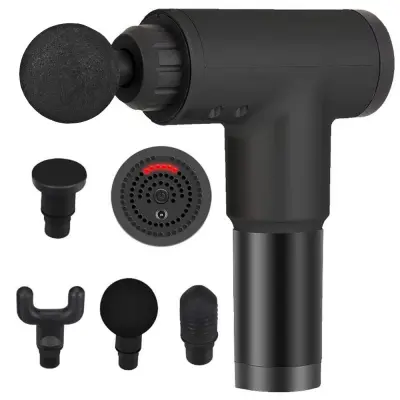 Aku. brezžična masažna pištola 4 glave – masažni aparat 6 stopenj