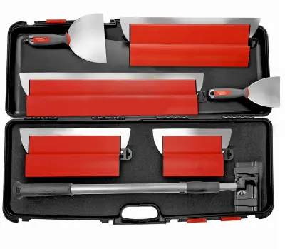 Set PRO skimming gladilk inox pleskarskih lopatic + kovček