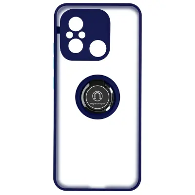 Ovitek za Xiaomi Redmi 12C Bi-material Metal Ring Video Support moder