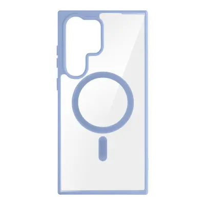 Ovitek MagSafe za Samsung S23 Ultra Rigid Back Lavender Blue Contour