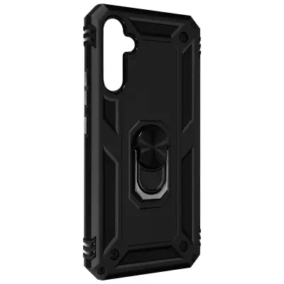 Etui Samsung A34 5G hibridni prstan z magnetnim držalom Crna