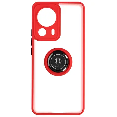 Etui za Xiaomi 13 Lite Bi-material Metal Ring Video Support rdec