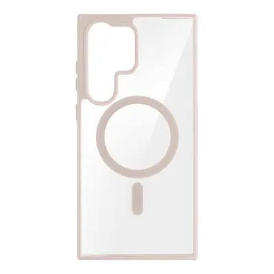 Ovitek MagSafe za Samsung S23 Ultra Rigid Back Contour Powder Pink