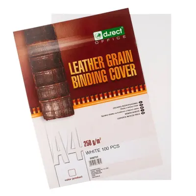 Karton za vezavo a4 1/100 250g levia bel d.rect 008701