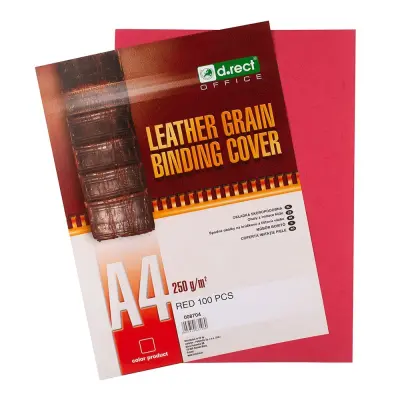 Karton za vezavo a4 1/100 250g levia - rdeč