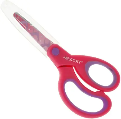 Škarje westcott 13cm softgrip otroške roza e-21560 00